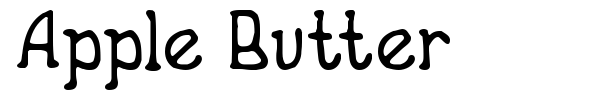 Apple Butter font preview